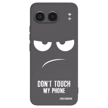 Picasee husă neagră din silicon pentru OnePlus Nord 4 - Don't Touch My Phone