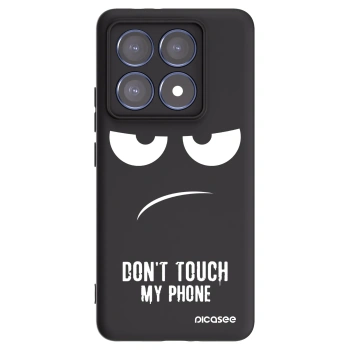 Picasee husă neagră din silicon pentru Xiaomi 14T Pro - Don't Touch My Phone