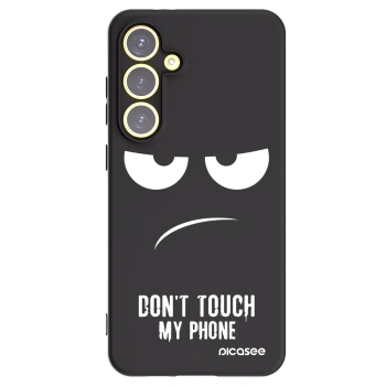 Picasee husă neagră din silicon pentru Samsung Galaxy S24 FE S721B - Don't Touch My Phone
