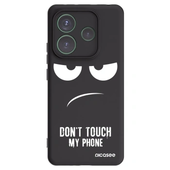 Picasee husă neagră din silicon pentru Xiaomi Redmi Note 14 5G - Don't Touch My Phone