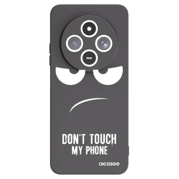 Picasee husă neagră din silicon pentru Xiaomi Redmi 14C - Don't Touch My Phone