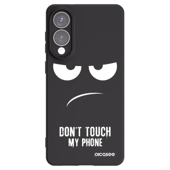 Picasee husă neagră din silicon pentru Samsung Galaxy S25 Edge 5G - Don't Touch My Phone