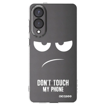Picasee husă transparentă din silicon pentru Samsung Galaxy S25 Edge 5G - Don't Touch My Phone