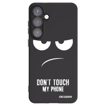 Picasee husă neagră din silicon pentru Samsung Galaxy S25+ 5G - Don't Touch My Phone