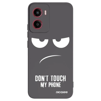 Picasee husă neagră din silicon pentru Motorola Moto G05 - Don't Touch My Phone