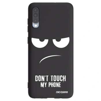 Picasee husă neagră din silicon pentru Samsung Galaxy A70 A705F - Don't Touch My Phone