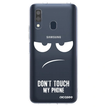 Picasee husă transparentă din silicon pentru Samsung Galaxy A40 A405F - Don't Touch My Phone