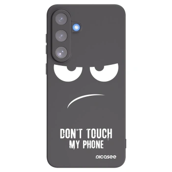 Picasee husă neagră din silicon pentru Samsung Galaxy S25 FE 5G - Don't Touch My Phone