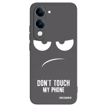 Picasee husă neagră din silicon pentru Vivo Y29s 5G - Don't Touch My Phone