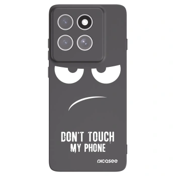 Picasee husă neagră din silicon pentru Motorola Edge 60 Fusion - Don't Touch My Phone
