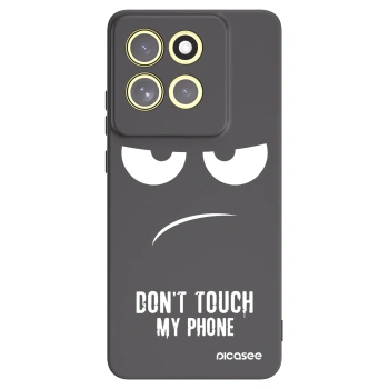 Picasee husă neagră din silicon pentru Motorola Moto G86 Power 5G - Don't Touch My Phone