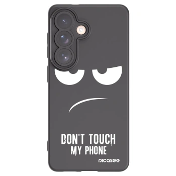 Picasee husă neagră din silicon pentru Samsung Galaxy S26 - Don't Touch My Phone