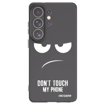 Picasee husă neagră din silicon pentru Samsung Galaxy S26 Ultra - Don't Touch My Phone