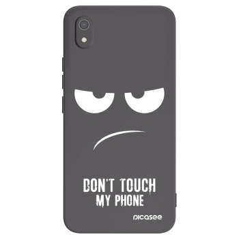 Picasee husă neagră din silicon pentru Xiaomi Redmi 7A - Don't Touch My Phone