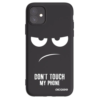 Picasee husă neagră din silicon pentru Apple iPhone 11 - Don't Touch My Phone