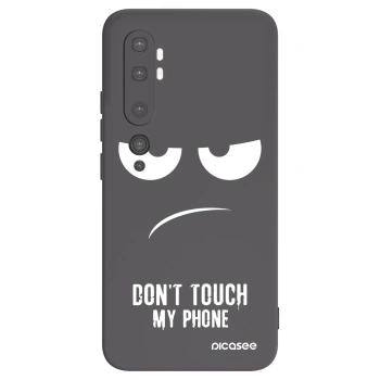 Picasee husă neagră din silicon pentru Xiaomi Mi Note 10 (Pro) - Don't Touch My Phone