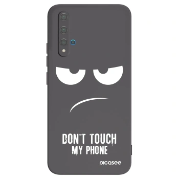 Picasee husă neagră din silicon pentru Huawei Nova 5T - Don't Touch My Phone