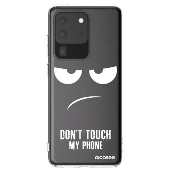Picasee husă transparentă din silicon pentru Samsung Galaxy S20 Ultra 5G G988F - Don't Touch My Phone