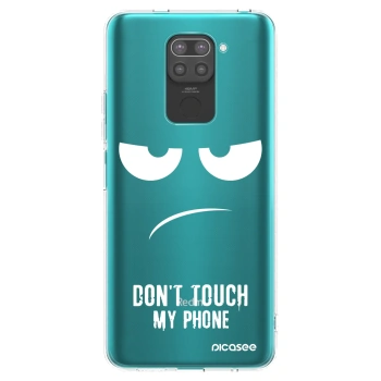 Picasee husă neagră din silicon pentru Xiaomi Redmi Note 9 - Don't Touch My Phone