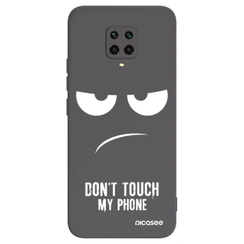 Picasee husă neagră din silicon pentru Xiaomi Redmi Note 9S - Don't Touch My Phone