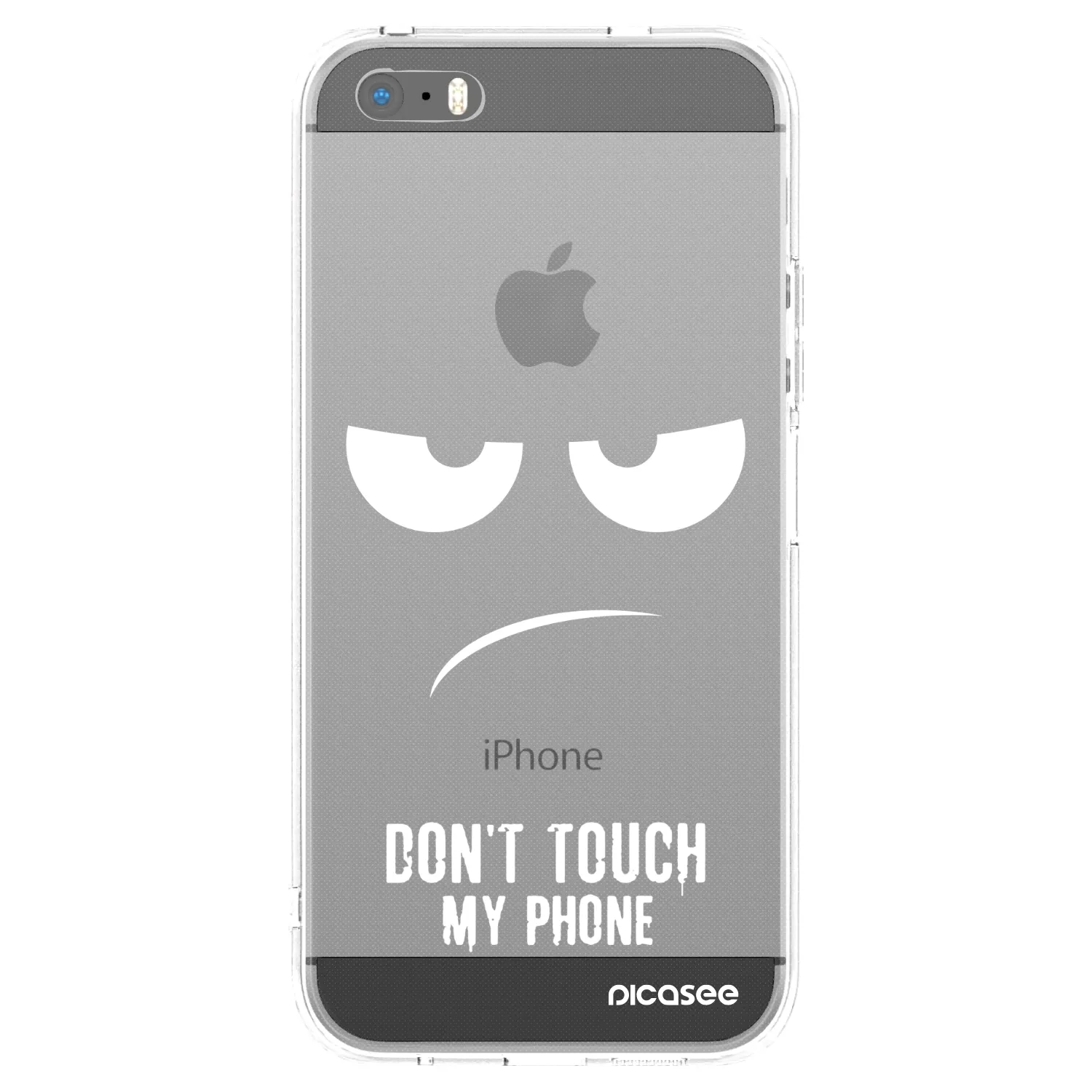 Picasee husă transparentă din silicon pentru Apple iPhone 5/5S/SE - Don't Touch My Phone