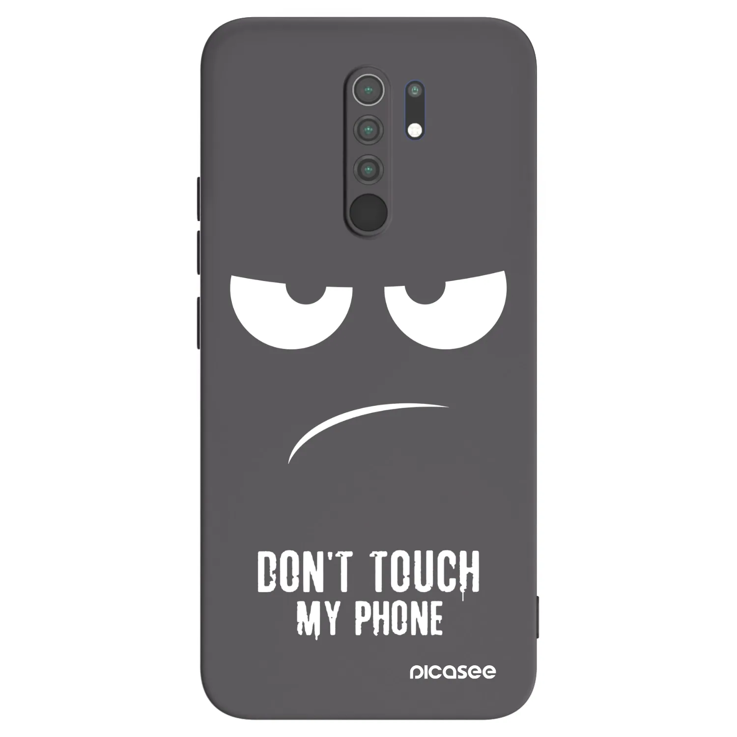 Picasee husă neagră din silicon pentru Xiaomi Redmi 9 - Don't Touch My Phone