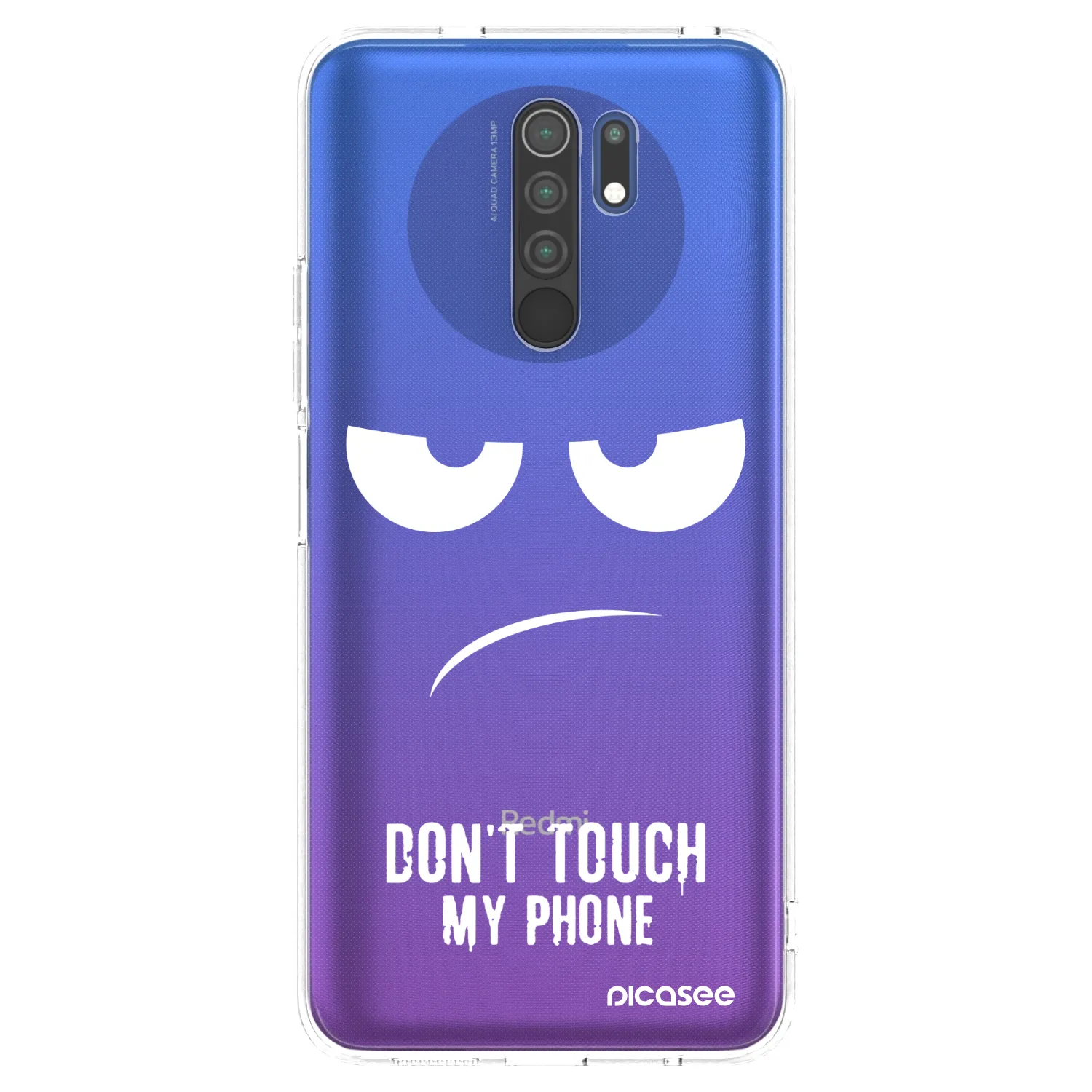 Picasee husă transparentă din silicon pentru Xiaomi Redmi 9 - Don't Touch My Phone