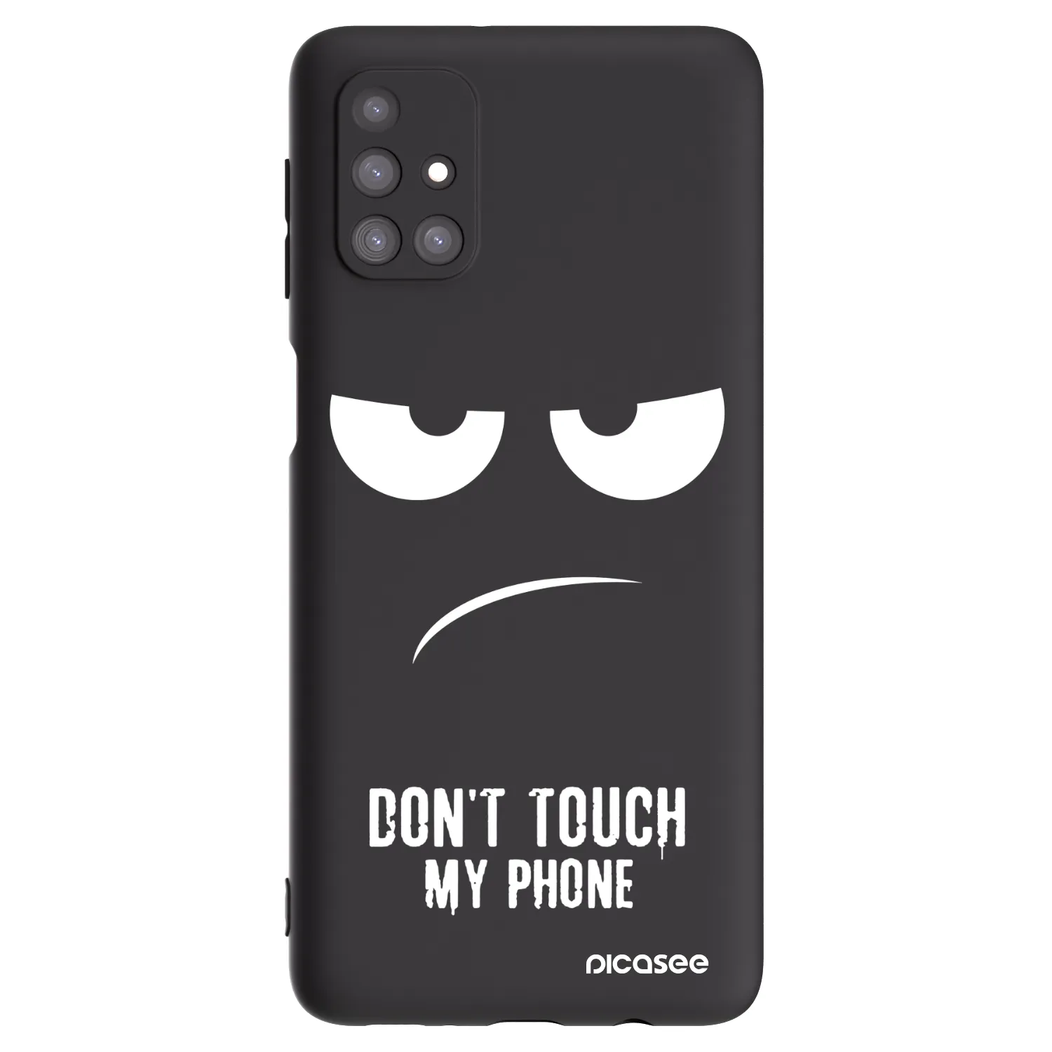 Picasee husă neagră din silicon pentru Samsung Galaxy M31s - Don't Touch My Phone