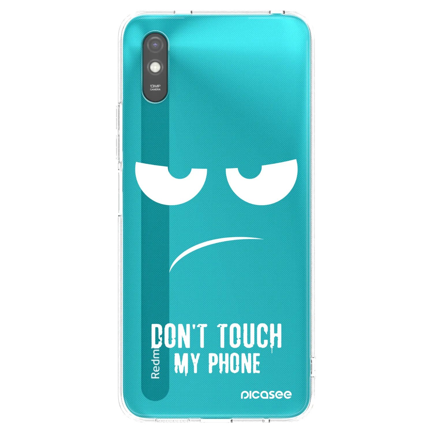 Picasee husă neagră din silicon pentru Xiaomi Redmi 9A - Don't Touch My Phone