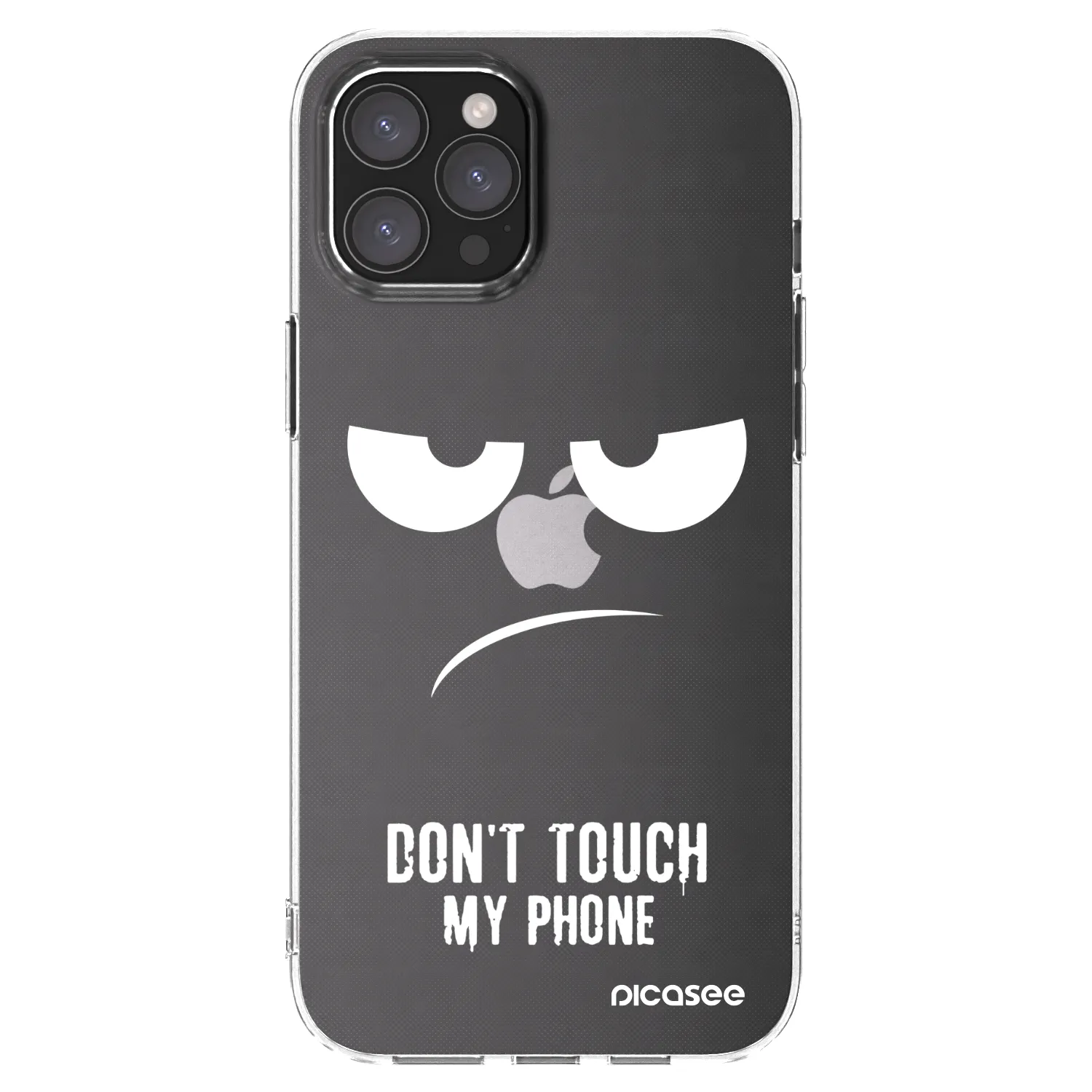 Picasee husă transparentă din silicon pentru Apple iPhone 12 Pro Max - Don't Touch My Phone