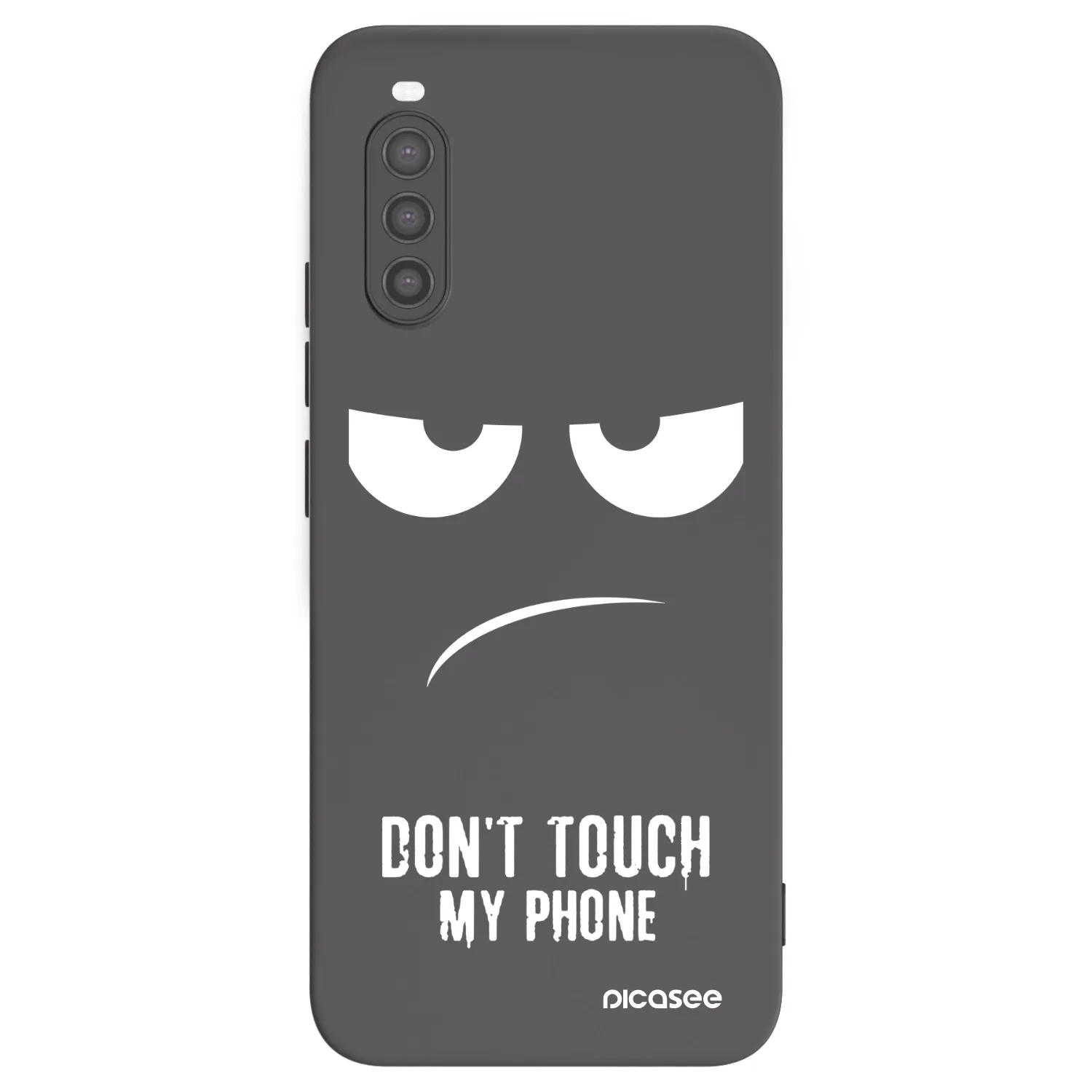 Picasee husă neagră din silicon pentru Sony Xperia 10 II - Don't Touch My Phone