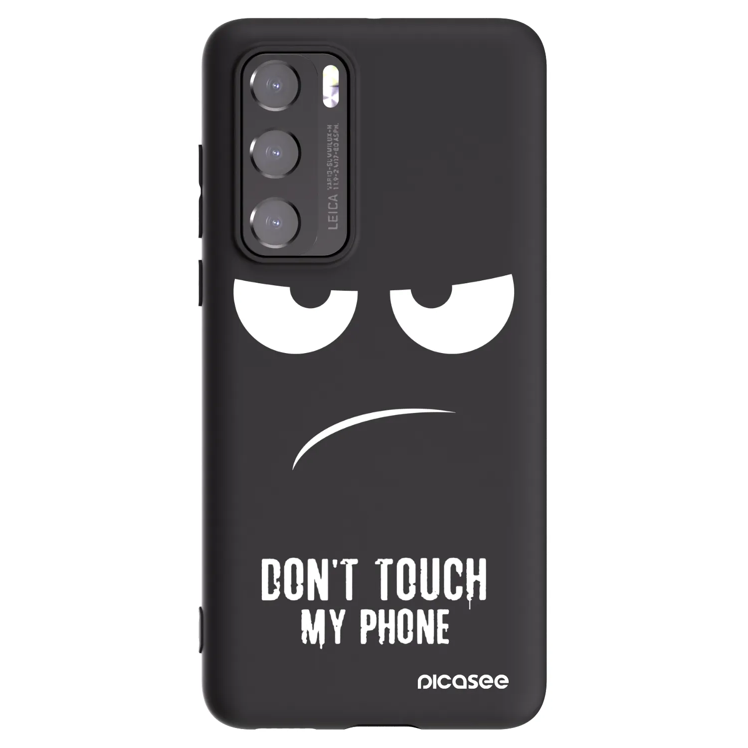 Picasee husă neagră din silicon pentru Huawei P40 - Don't Touch My Phone