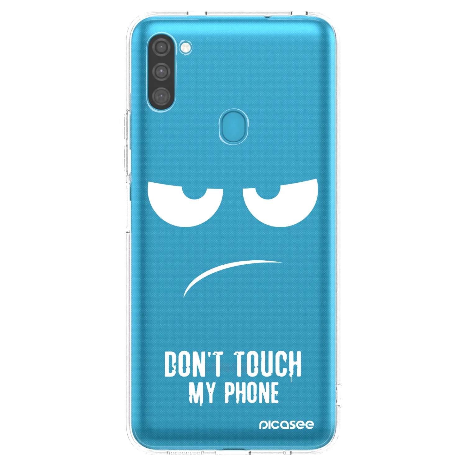 Picasee husă transparentă din silicon pentru Samsung Galaxy M11 - Don't Touch My Phone