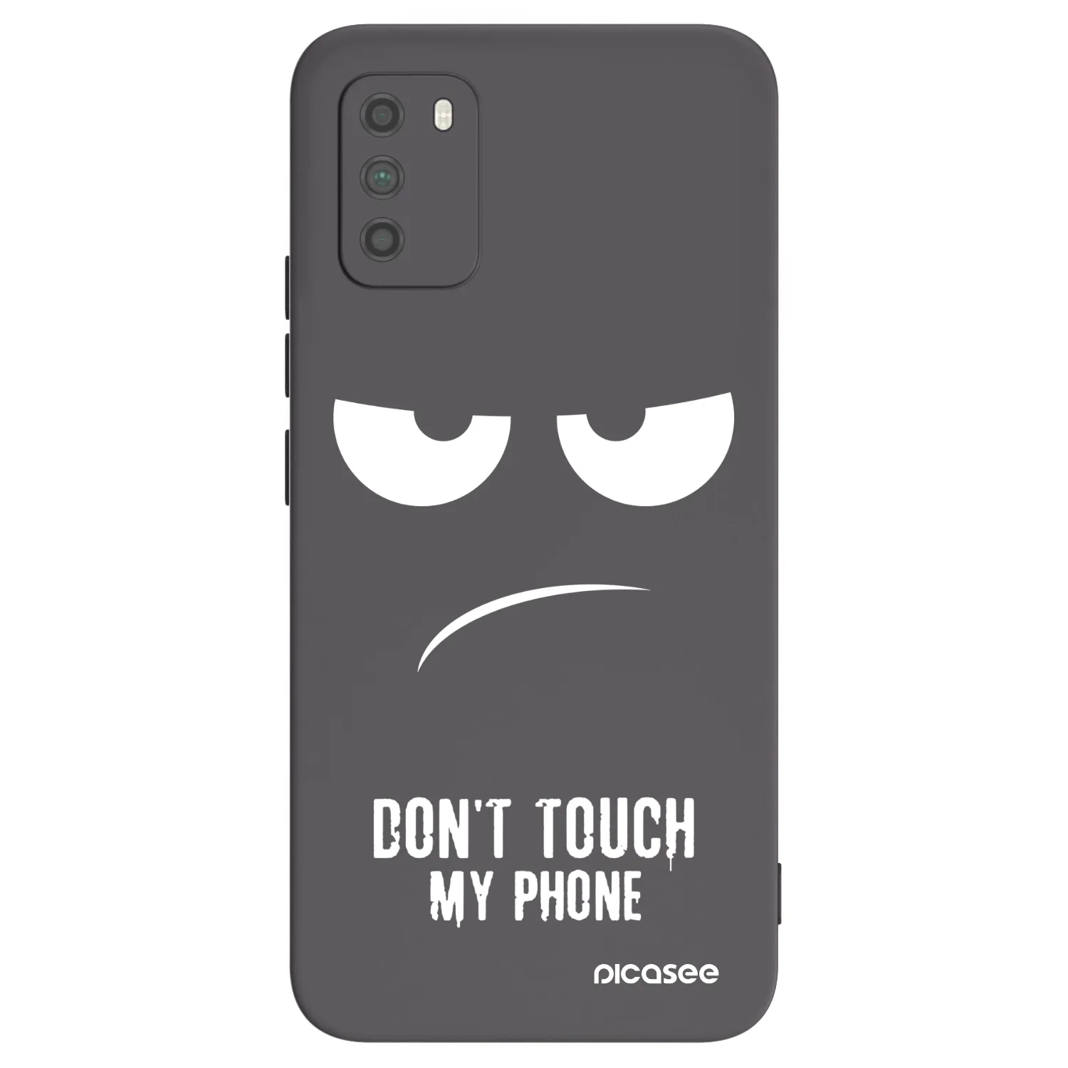 Picasee husă neagră din silicon pentru Xiaomi Poco M3 - Don't Touch My Phone