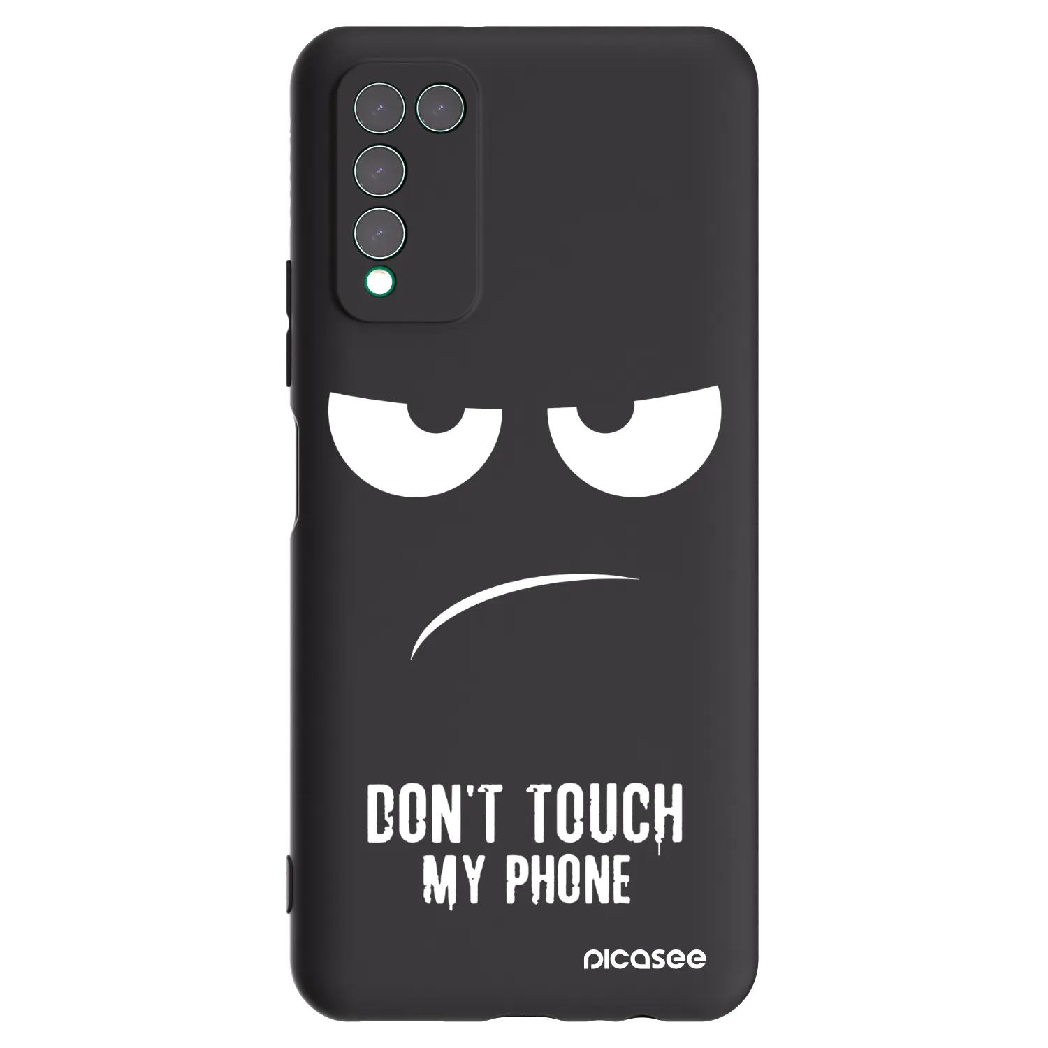 Picasee husă neagră din silicon pentru Honor 10X Lite - Don't Touch My Phone