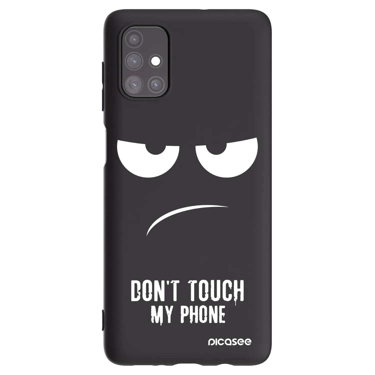 Picasee husă neagră din silicon pentru Samsung Galaxy M51 M515F - Don't Touch My Phone