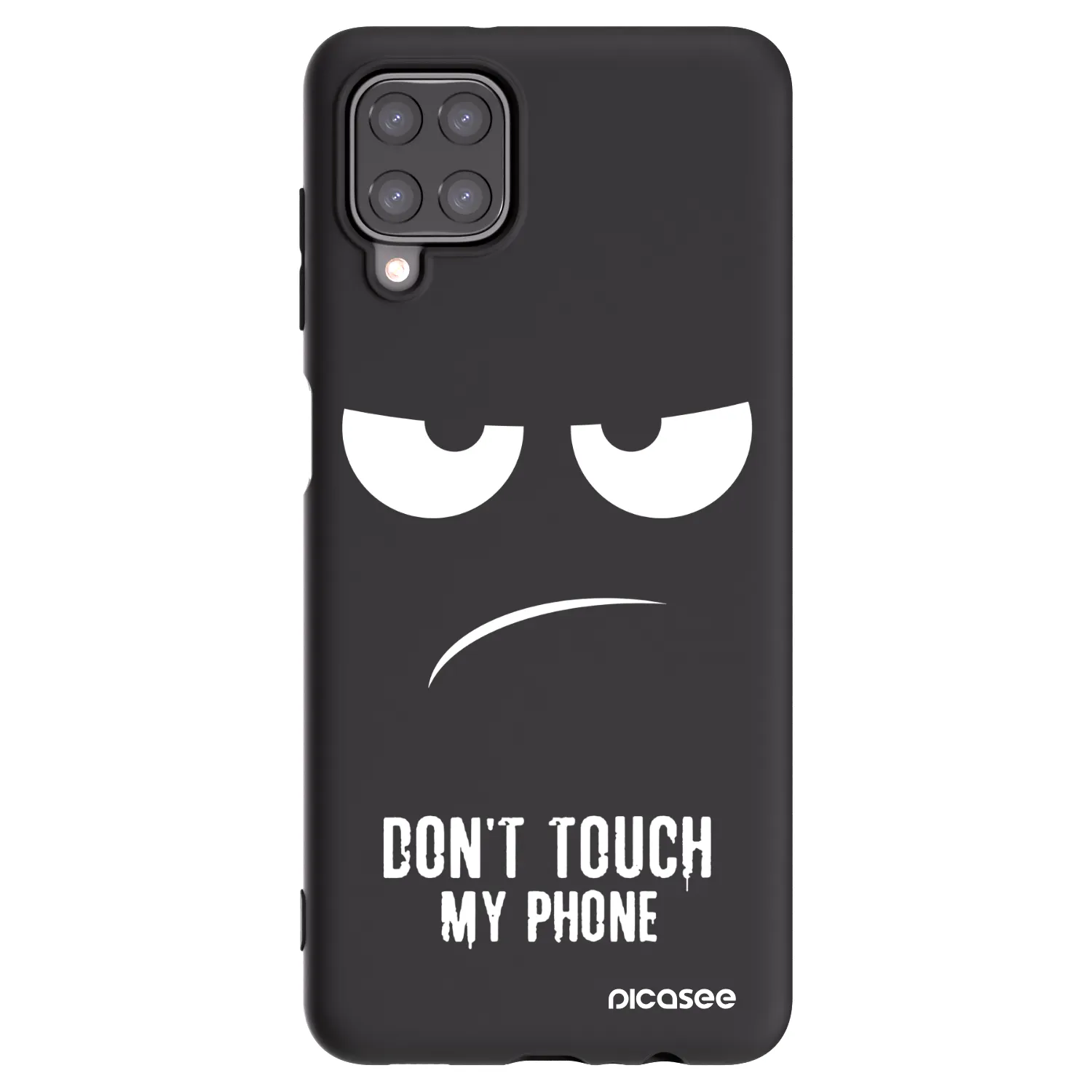 Picasee husă neagră din silicon pentru Samsung Galaxy A12 A125F - Don't Touch My Phone