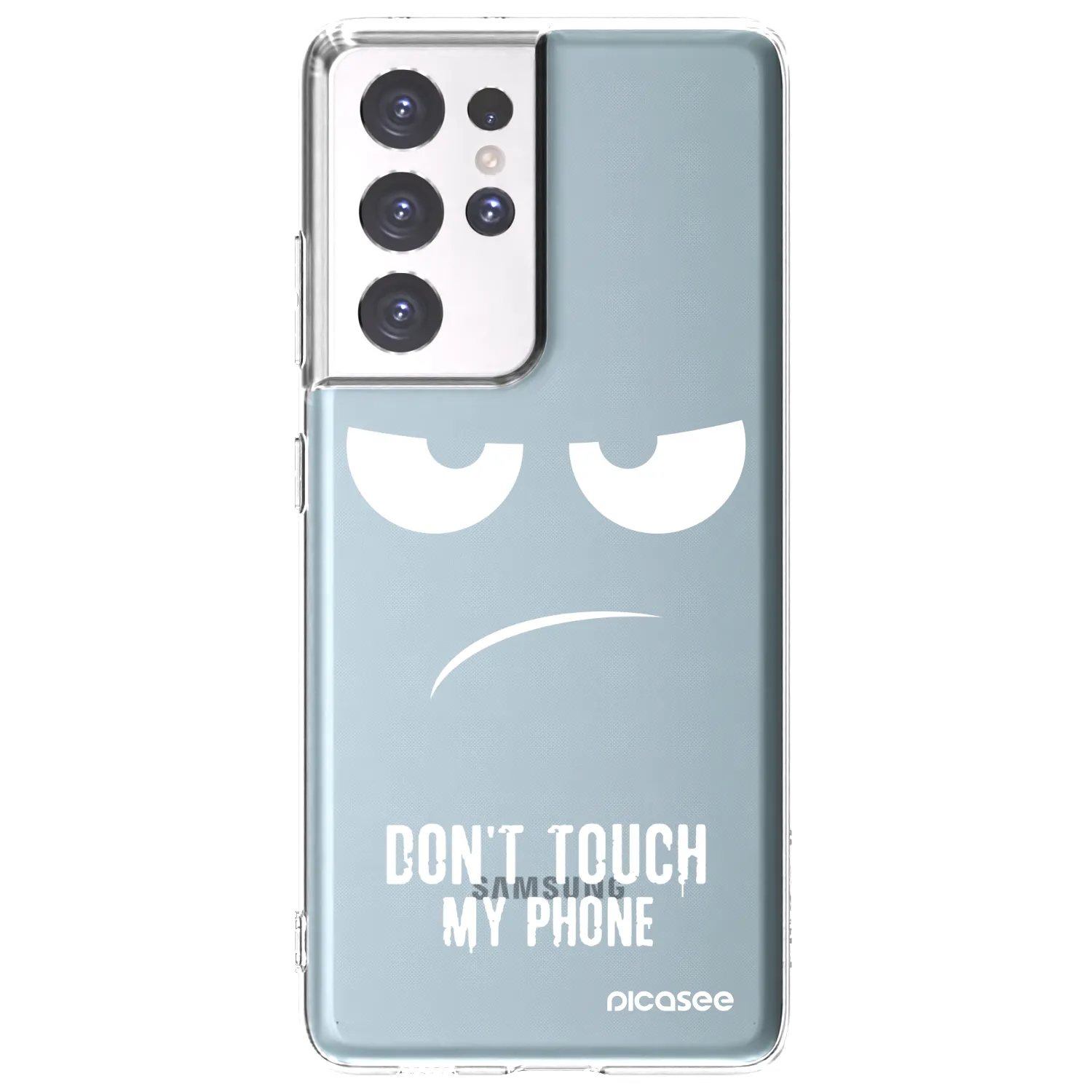 Picasee husă transparentă din silicon pentru Samsung Galaxy S21 Ultra 5G G998B - Don't Touch My Phone