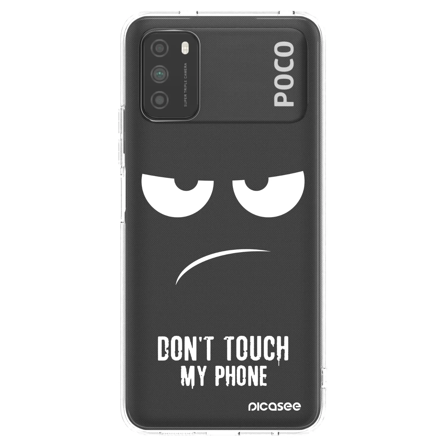 Picasee husă transparentă din silicon pentru Xiaomi Poco M3 - Don't Touch My Phone