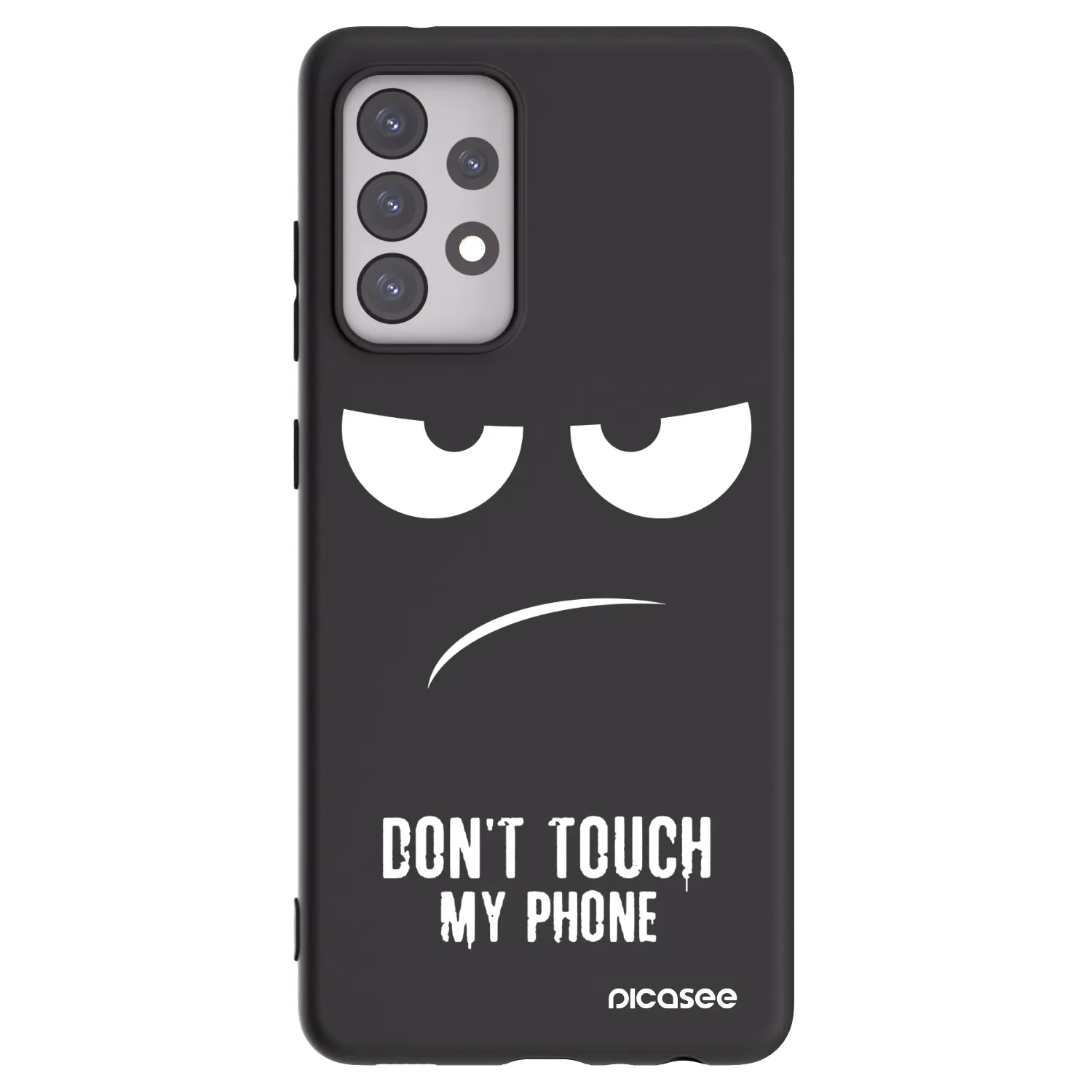 Picasee husă neagră din silicon pentru Samsung Galaxy A52 5G A525F - Don't Touch My Phone