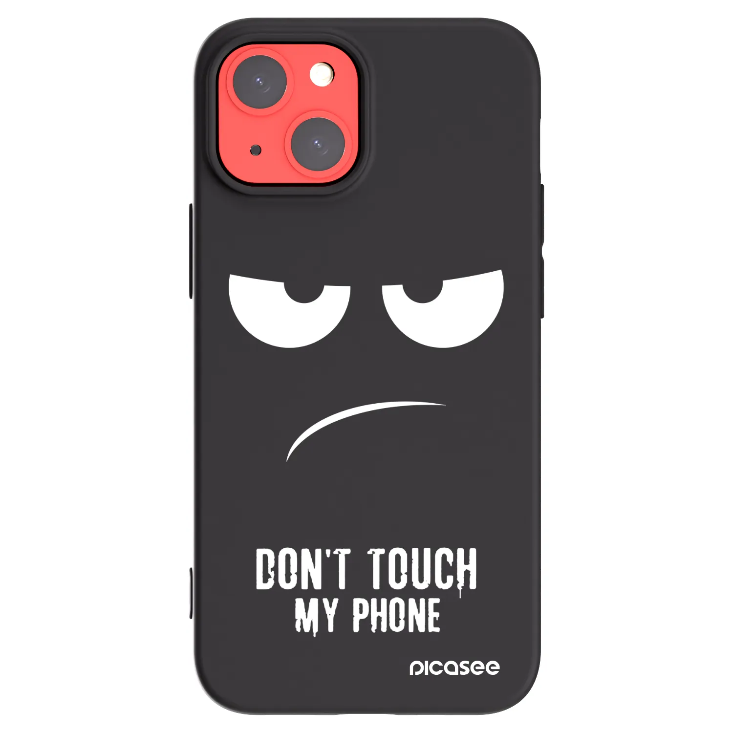 Picasee husă neagră din silicon pentru Apple iPhone 13 mini - Don't Touch My Phone