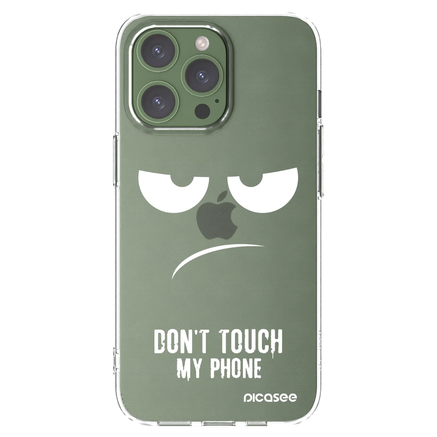 Picasee husă transparentă din silicon pentru Apple iPhone 13 Pro - Don't Touch My Phone