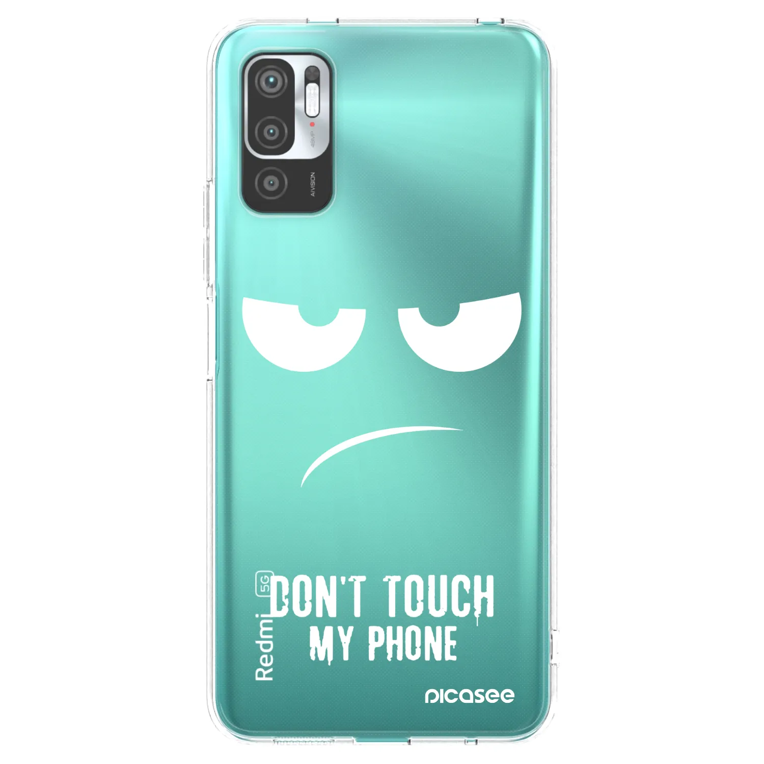 Picasee husă transparentă din silicon pentru Xiaomi Redmi Note 10 5G - Don't Touch My Phone