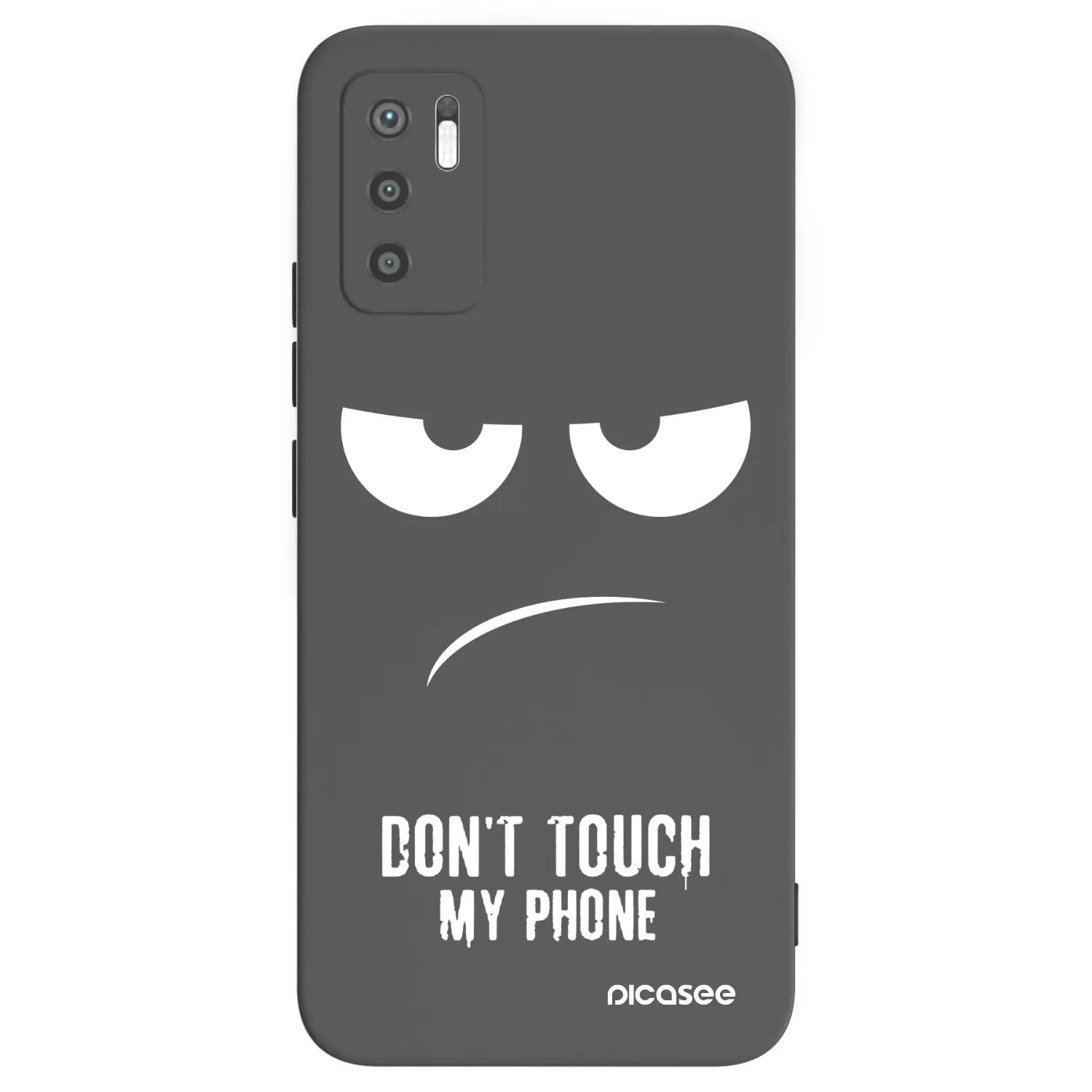 Picasee husă neagră din silicon pentru Xiaomi Redmi Note 10 5G - Don't Touch My Phone