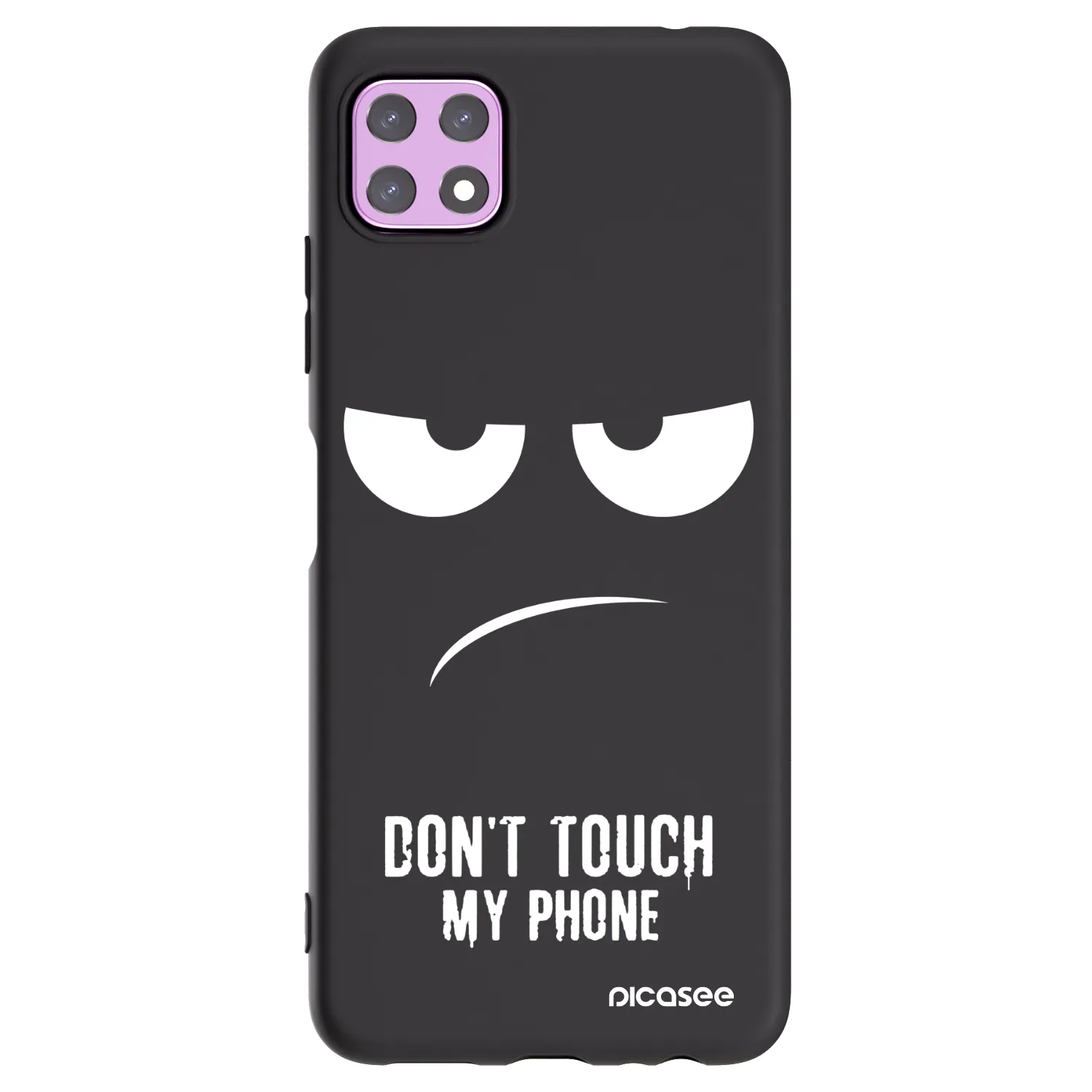 Picasee husă neagră din silicon pentru Samsung Galaxy A22 A226B 5G - Don't Touch My Phone