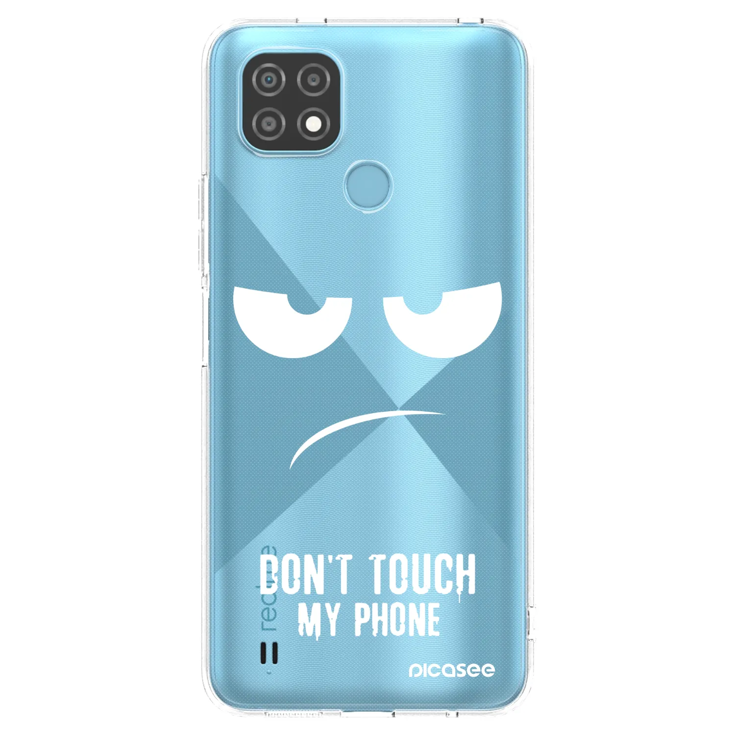Picasee husă transparentă din silicon pentru Realme C21 - Don't Touch My Phone
