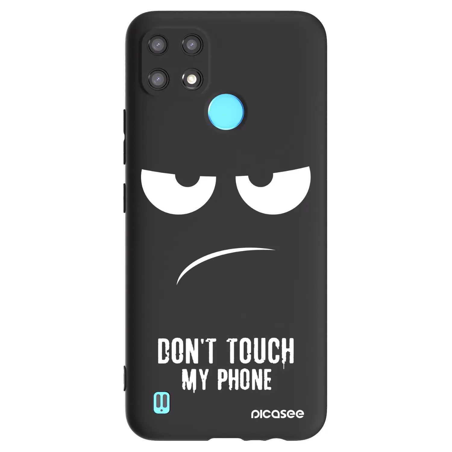 Picasee husă neagră din silicon pentru Realme C21 - Don't Touch My Phone