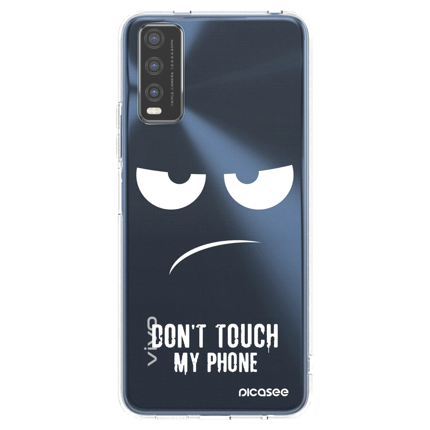 Picasee husă transparentă din silicon pentru Vivo Y20s - Don't Touch My Phone