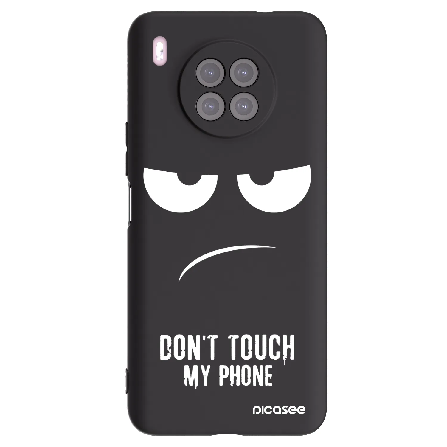 Picasee husă neagră din silicon pentru Huawei Nova 8i - Don't Touch My Phone
