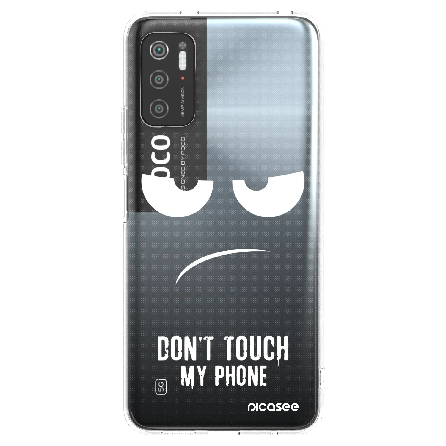 Picasee husă transparentă din silicon pentru Xiaomi Poco M3 Pro 5G - Don't Touch My Phone